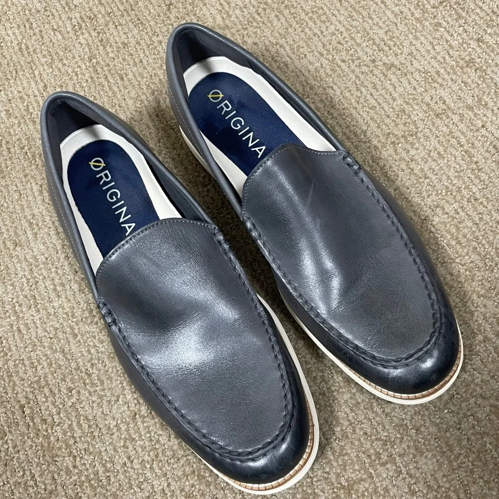 Cole Haan OriginalGrand Venetian Loafers Business Casual Mens 13M Gray Leather
